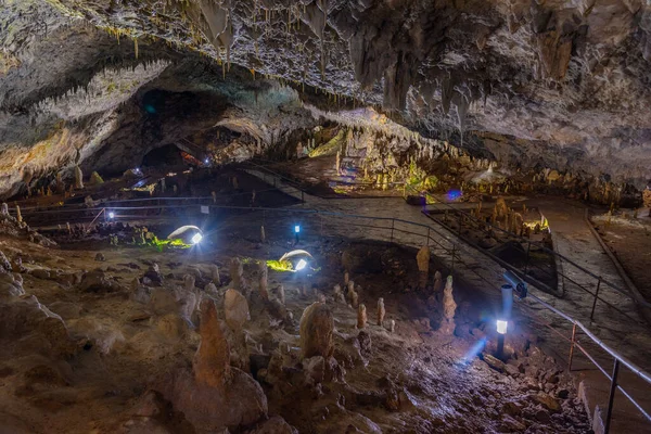 Interior Caverna Snezhanka Bulgária — Fotografia de Stock