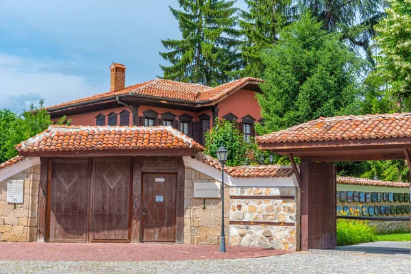 Casa Dudekova Escrita Sinal Panagyurishte Bulgária — Fotografia de Stock