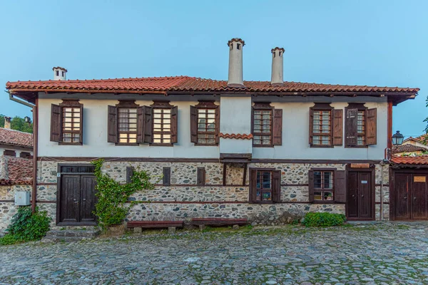 Bulgaristan 'ın Zlatograd kentindeki Etnoğrafya kompleksindeki tarihi binalar