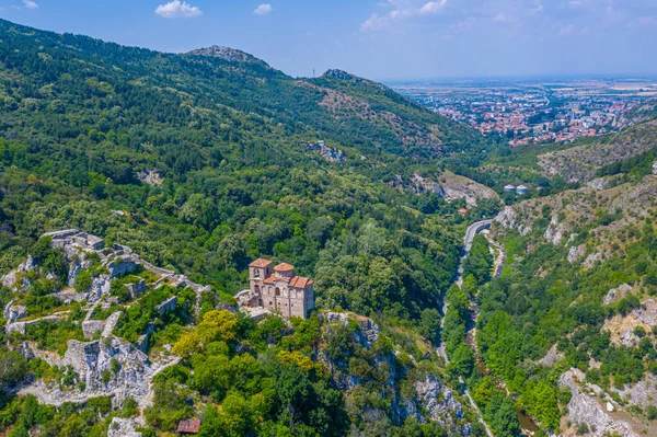 Bulgaristan 'daki Assen Kalesi' nin havadan görünüşü