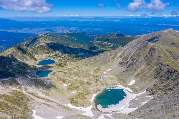 Moraine Meren Weg Naar Musala Piek Bulgarije — Stockfoto