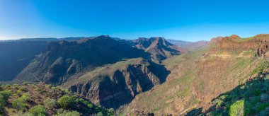 Gran Canaria 'daki Degollada de La Yegua bakış açısı, Kanarya Adaları, İspanya