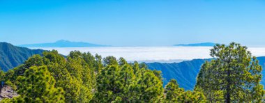Tenerife ve La Gomera Caldera de Taburiente, La Palma, Kanarya Adaları, İspanya