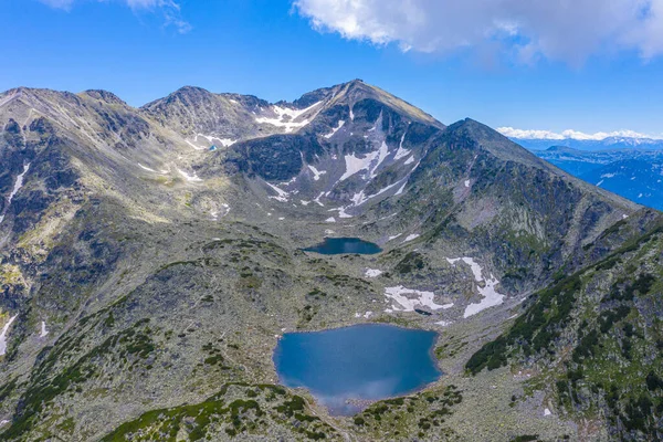 Musala Pico Que Espelha Uma Superfície Lago Montês Bulgaria — Fotografia de Stock