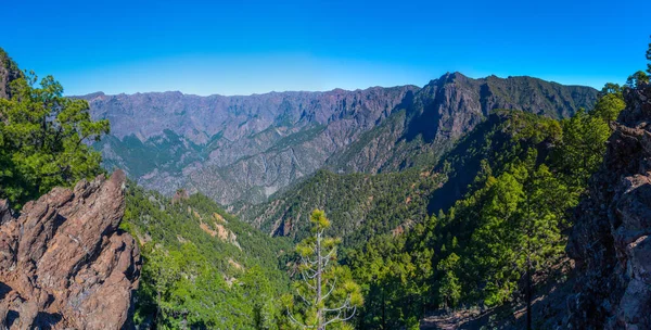 Panorama Parque Nacional Caldera Taburiente Palma Ilhas Canárias Espanha — Fotografia de Stock