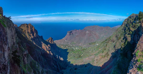 Vista Aérea Del Barranco Arure Gomera Islas Canarias España —  Fotos de Stock