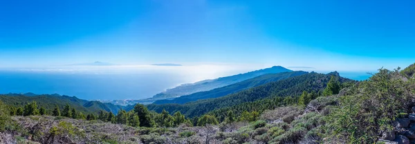 Tenerife Gomera Vistas Desde Pico Nieve Palma Islas Canarias España —  Fotos de Stock