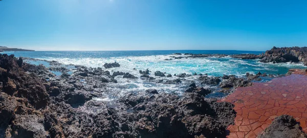 Restinga Kasabası Yakınlarındaki Cala Tacoron Koyundaki Kaya Havuzu Hierro Adası — Stok fotoğraf