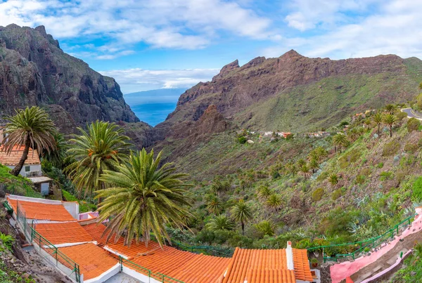 Masca köyü Tenerife, Kanarya Adaları, İspanya 'da pitoresk bir vadide yer almaktadır.
