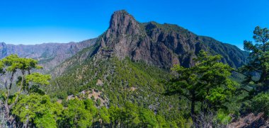 Caldera de Taburiente Ulusal Parkı Panoraması La Palma, Kanarya Adaları, İspanya
