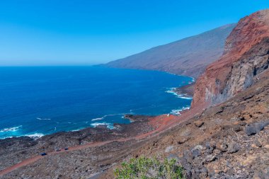 La Restinga yakınlarındaki Cala de Tacoron körfezi El Hierro Adası, Kanarya Adaları, İspanya.