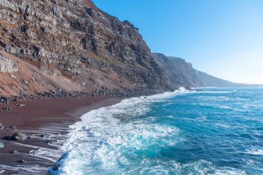 Playa del Verodal Sahili El Hierro Adası, Kanarya Adaları, İspanya .