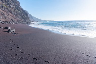 Playa del Verodal Sahili El Hierro Adası, Kanarya Adaları, İspanya .