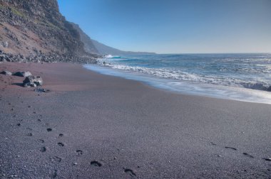 Playa del Verodal Sahili El Hierro Adası, Kanarya Adaları, İspanya .