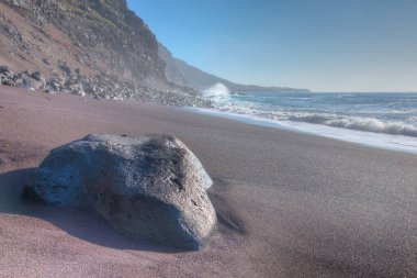 Playa del Verodal Sahili El Hierro Adası, Kanarya Adaları, İspanya .