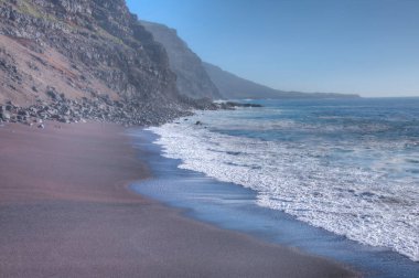 Playa del Verodal Sahili El Hierro Adası, Kanarya Adaları, İspanya .