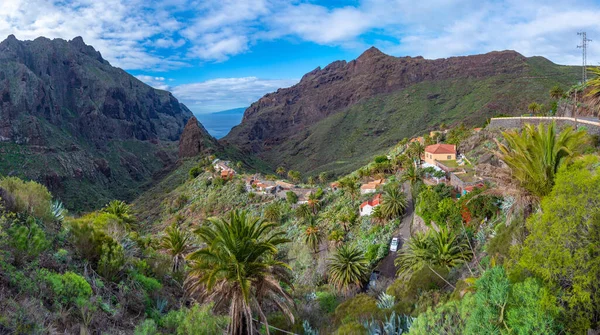 Aldeia Masca Situada Num Pitoresco Vale Tenerife Ilhas Canárias Espanha — Fotografia de Stock