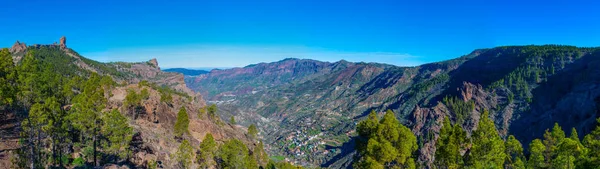Panorama Över Bergsby Gran Canaria Kanarieöarna Spanien — Stockfoto