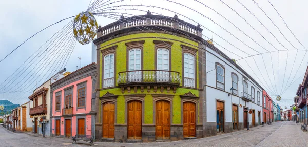 Traditionelle Häuser Der Hauptstraße Von Teror Auf Gran Canaria Kanarische — Stockfoto