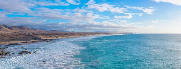 Coastline Beaches Extending Cotillo Village Fuerteventura Canary Islands Spain — 스톡 사진