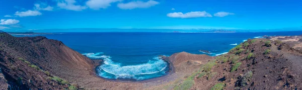 Vulkanlandschaft Isla Lobos Kanarische Inseln Spanien — Stockfoto