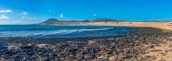 Playa Del Moro Corralejo Sand Dunes Fuerteventura Canary Islands Spain — 스톡 사진