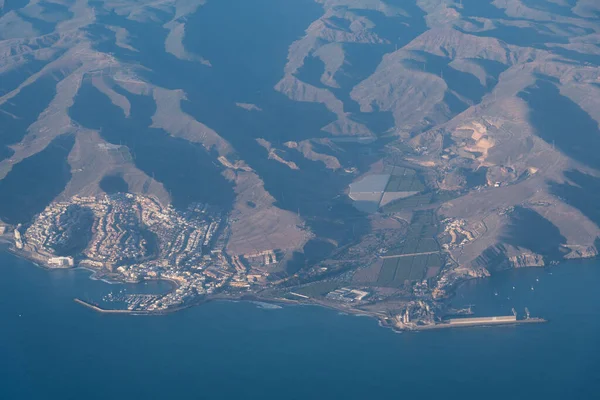 Uitzicht Vanuit Lucht Vakantiesteden Aan Zuidkust Van Gran Canaria Canarische — Stockfoto