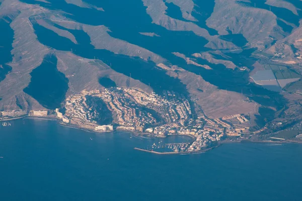 Вид Воздуха Город Аргинегин Гран Канария Канарские Острова Испания — стоковое фото