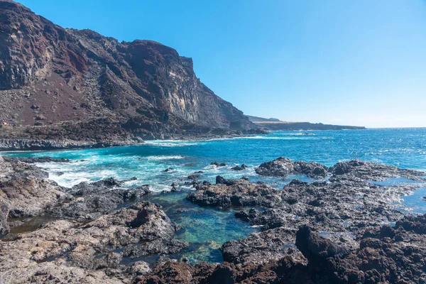 La Restinga yakınlarındaki Cala de Tacoron körfezi El Hierro Adası, Kanarya Adaları, İspanya.