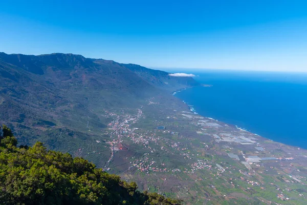 Vista Aérea Vale Golfo Mirador Jinama Hierro Ilhas Canárias Espanha — Fotografia de Stock