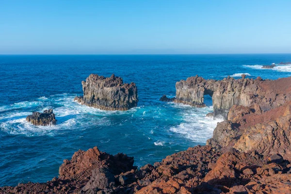 Schroffe Küste Von Dehesa Auf Der Insel Hierro Kanarische Inseln — Stockfoto