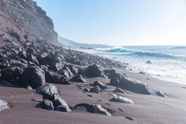 Playa del Verodal Sahili El Hierro Adası, Kanarya Adaları, İspanya .