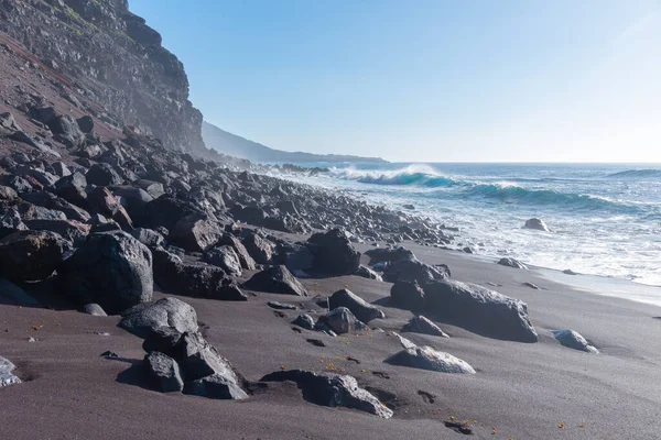 Playa del Verodal Sahili El Hierro Adası, Kanarya Adaları, İspanya .
