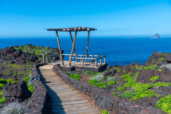 Landschap Van Hierro Eiland Gezien Vanaf Een Kustpad Tussen Maceta — Stockfoto