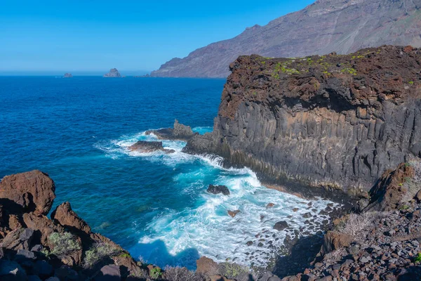 Landschaft Der Insel Hierro Von Einem Küstenweg Aus Gesehen Der — Stockfoto