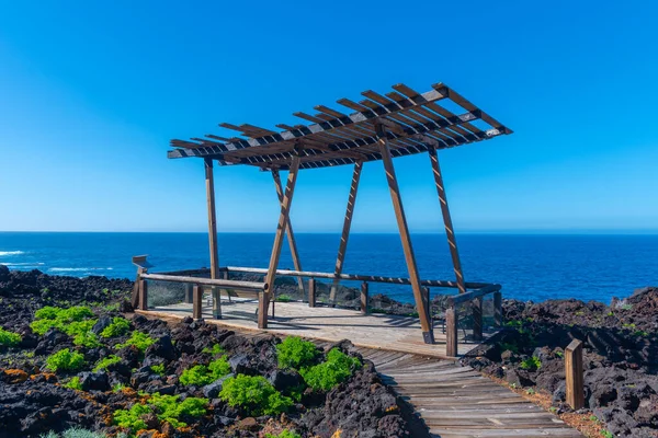 Landschap Van Hierro Eiland Gezien Vanaf Een Kustpad Tussen Maceta — Stockfoto