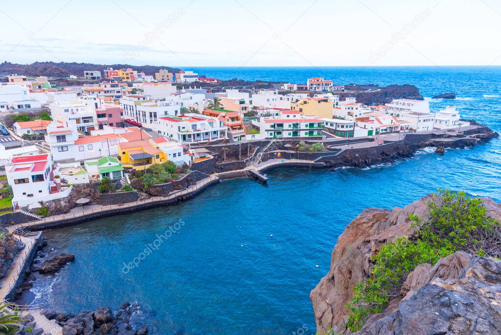Tamaduste village situated on shore of El Hierro island at Canary islands, Spain.