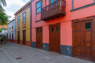La Palma 'daki San Andres' teki tarihi evler, Kanarya Adaları, İspanya.