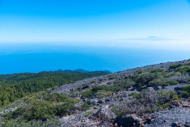 Tenerife Pico de la Nieve 'den La Palma, Kanarya Adaları, İspanya.