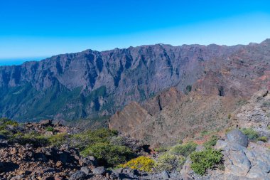Caldera de Taburiente Ulusal Parkı Panoraması La Palma, Kanarya Adaları, İspanya.