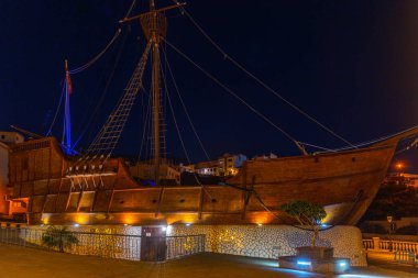 Santa Cruz de la Palma 'daki Deniz Kuvvetleri Müzesi Barco de la Virgen, Kanarya Adaları, İspanya .