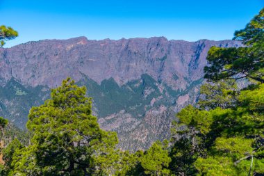 Caldera de Taburiente Ulusal Parkı Panoraması La Palma, Kanarya Adaları, İspanya.