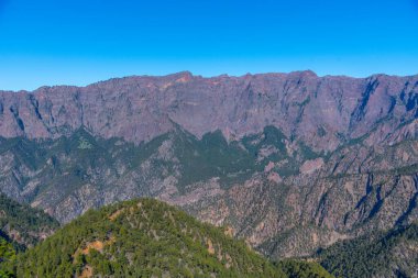 Caldera de Taburiente Ulusal Parkı Panoraması La Palma, Kanarya Adaları, İspanya.