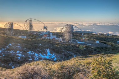 Roque de los Muchachos Gözlemevi La Palma, Kanarya Adaları, İspanya.