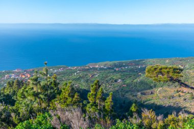 La Palma kıyı şeridi Mirador de la Paz, Kanarya Adaları, İspanya.