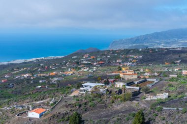 La Palma 'nın tarım manzarası, Kanarya adaları, İspanya.