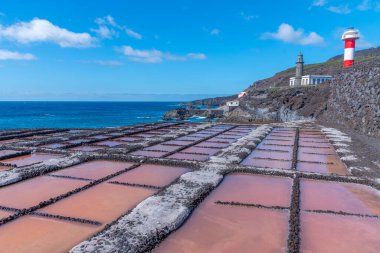 Salinas ve Faro de Fuencaliente La Palma, Kanarya Adaları, İspanya.