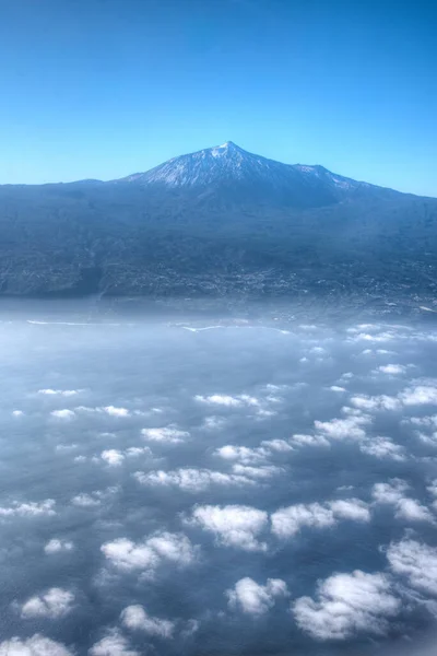 Flygfoto Över Teneriffa Domineras Pico Teide Vulkan Kanarieöarna Spanien — Stockfoto