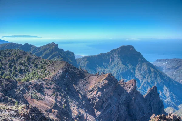 Panorama Del Parque Nacional Caldera Taburiente Palma Islas Canarias España — Foto de Stock