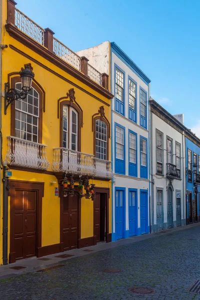 Prachtige Traditionele Huizen Het Centrum Van Santa Cruz Palma Canarische — Stockfoto